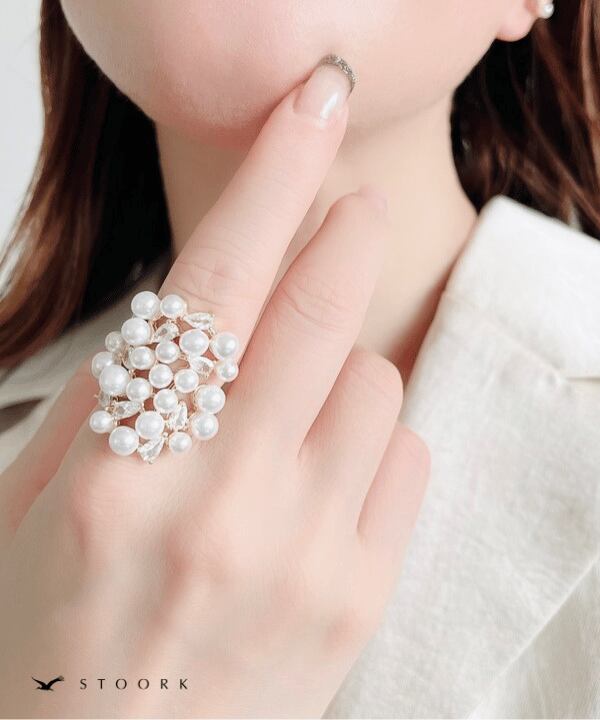 【再入荷】Volume Pearl Ring