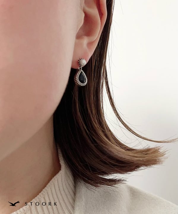 s925 Water Drop Pierce
