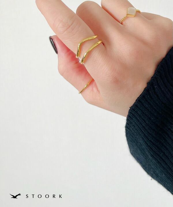 【再入荷】s925 Double Line Ring
