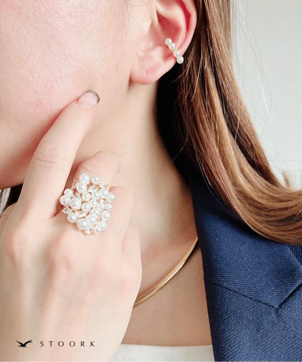【再入荷】Volume Pearl Ring