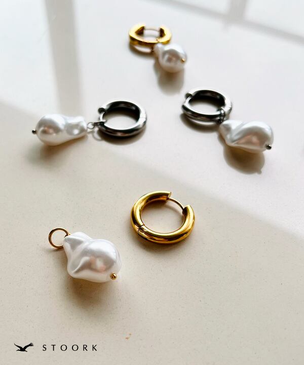 Baroque Pearl Hoop Pierce
