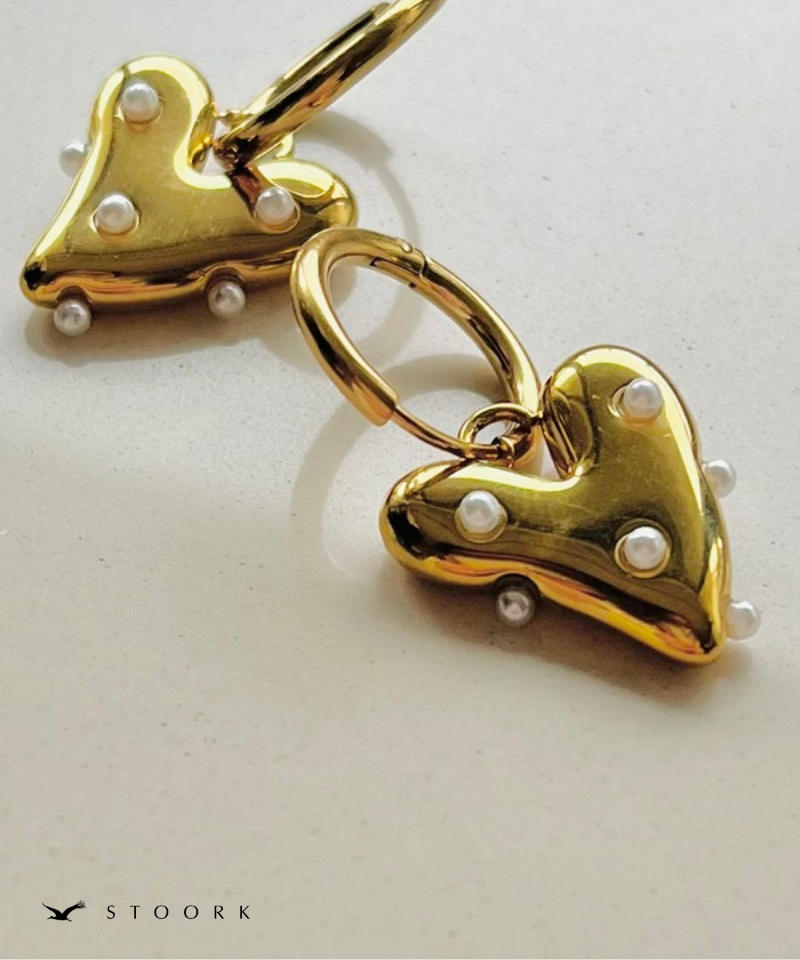 Pearl Dot Heart Pierce