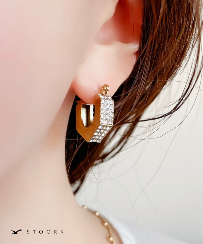 Glitz Hexagon Hoop Pierce