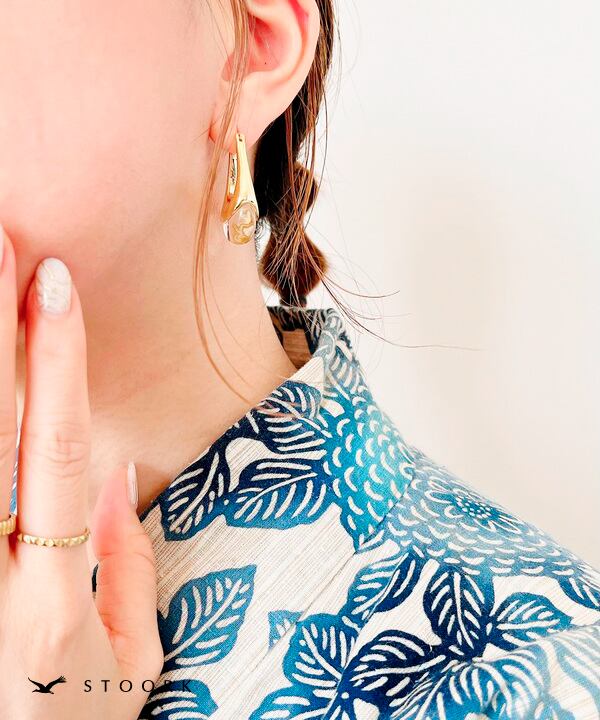 【再入荷】s925 Clear Metal Pierce