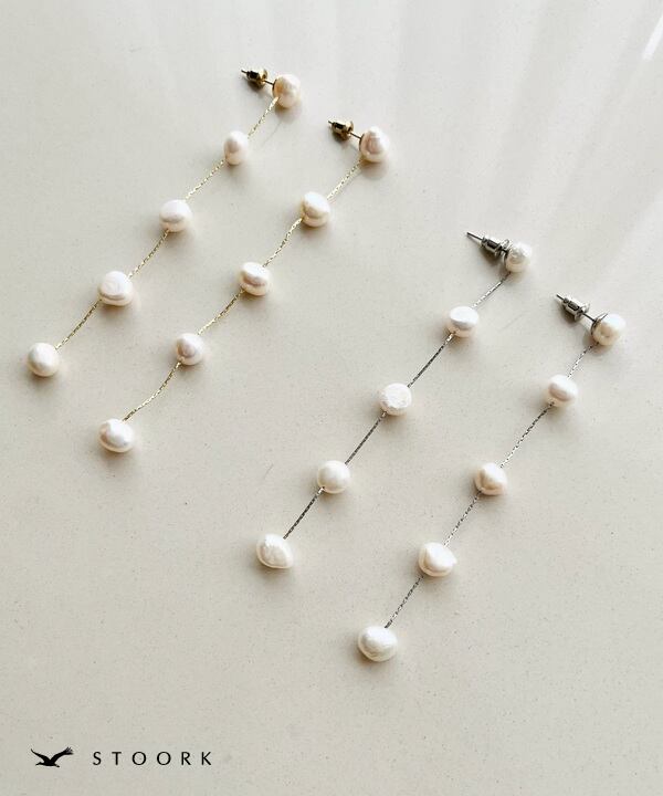 s925 Pearl Long Pierce