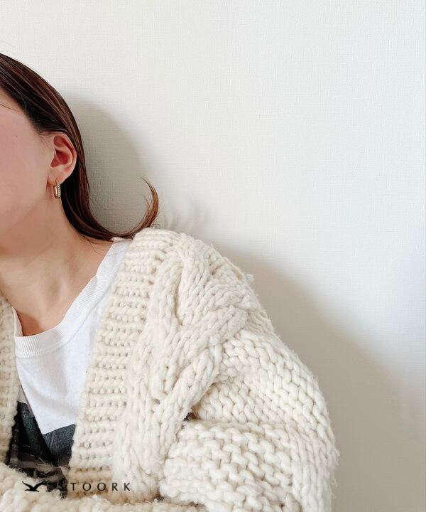 【再入荷】Zircon Ellipse Hoop Pierce