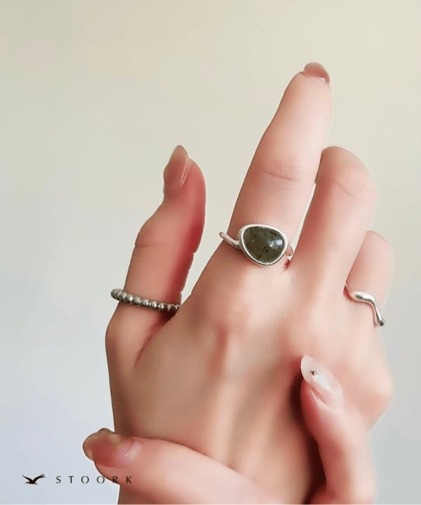 【再入荷】s925 Irregular Stone Ring