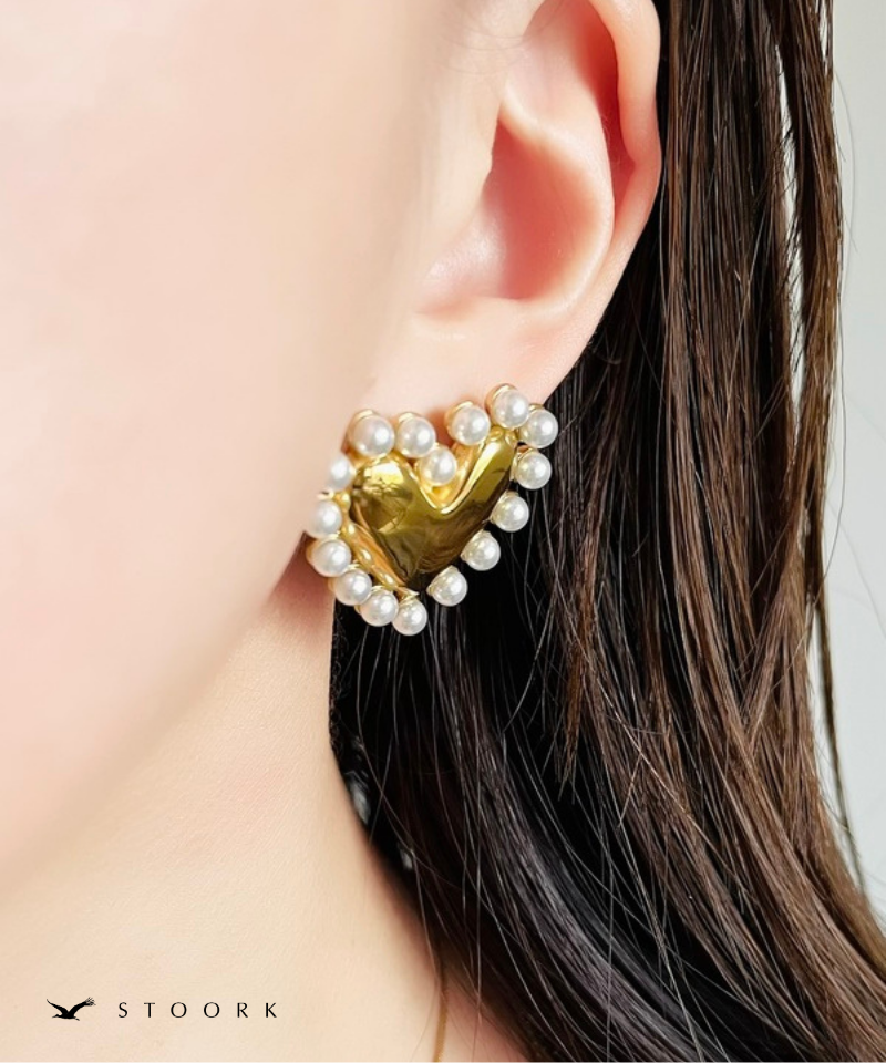 Pearl Frame Heart Pierce