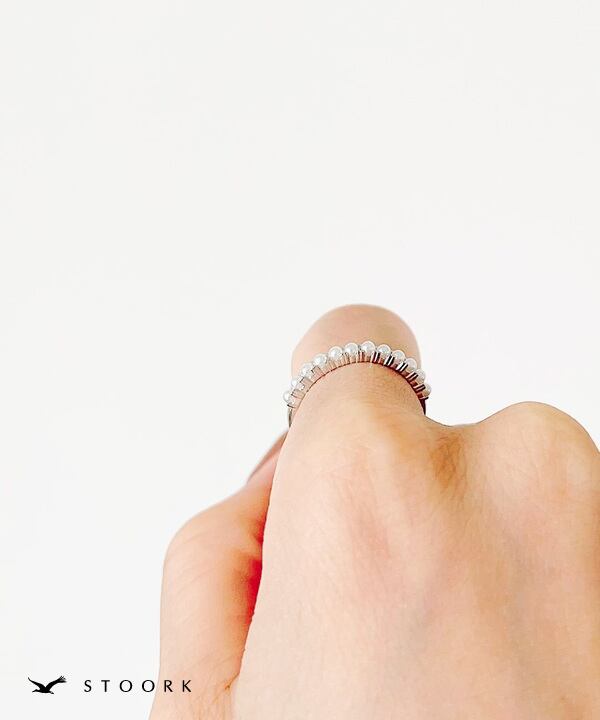 s925 Pearl Line Ring