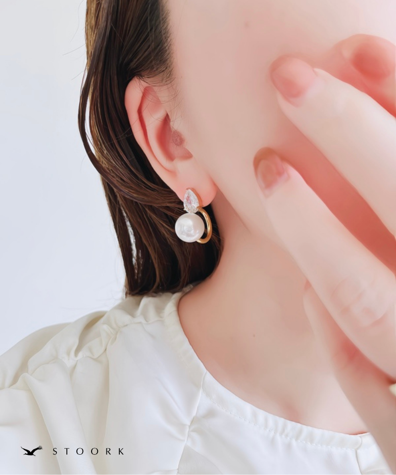 Drop Stone Pearl Pierce