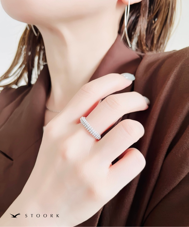 【再入荷】Half Pearl Fat Ring