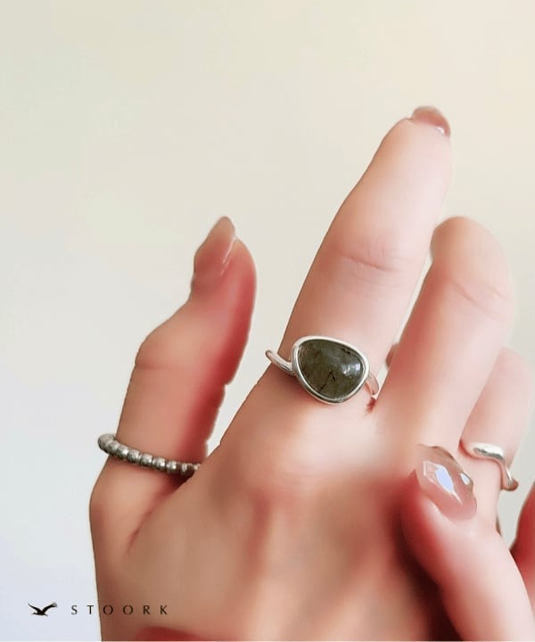 【再入荷】s925 Irregular Stone Ring