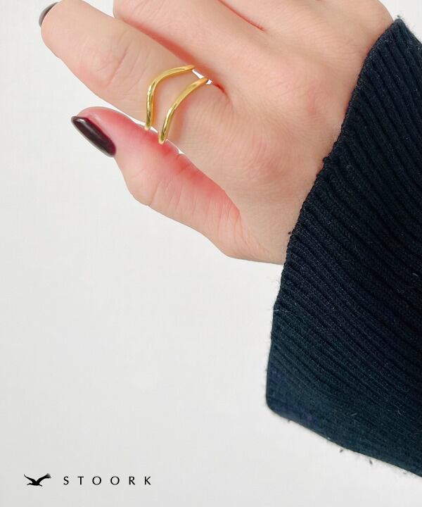【再入荷】s925 Double Line Ring