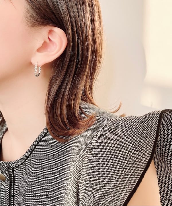 【再入荷】s925 Block Hoop Pierce