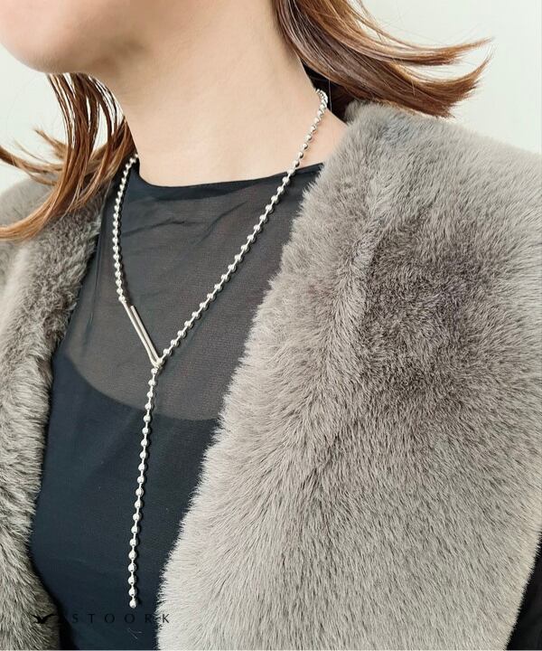 【再入荷】s925 Ball Chain Hook Necklace