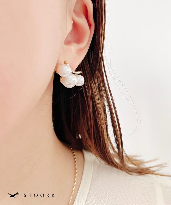 【再入荷】s925 3Pearl Pierce