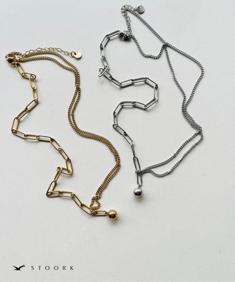 Asymmetry Ball Chain Necklace - stoork
