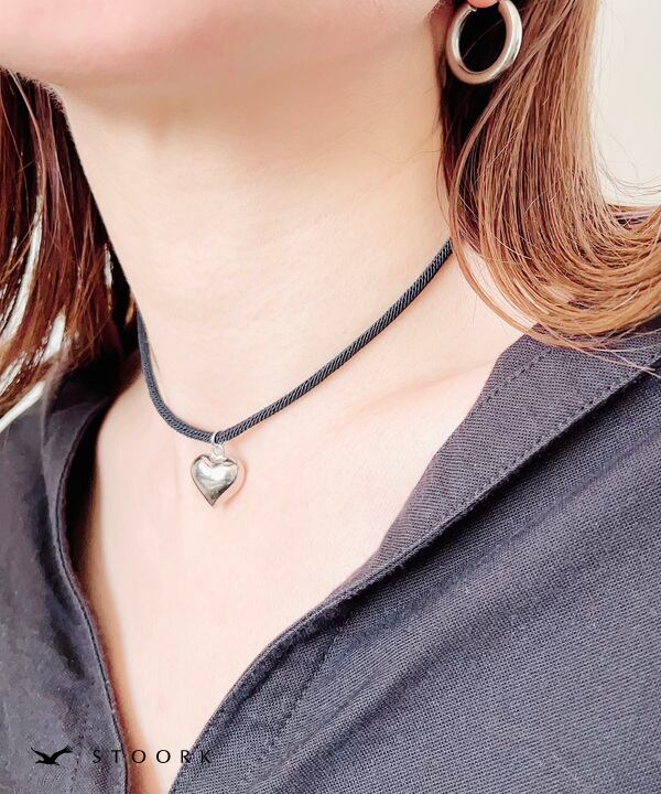 【再入荷】s925 Heart Choker