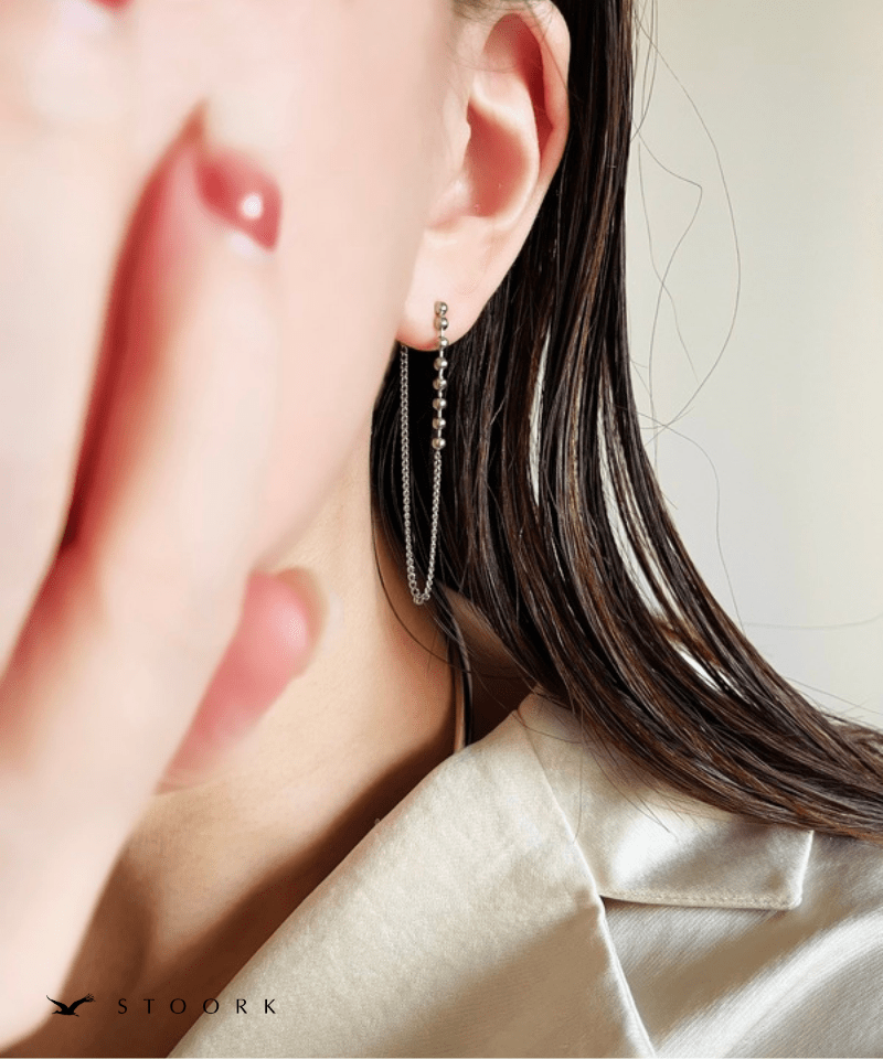 Ball Chain Drape Pierce - stoork