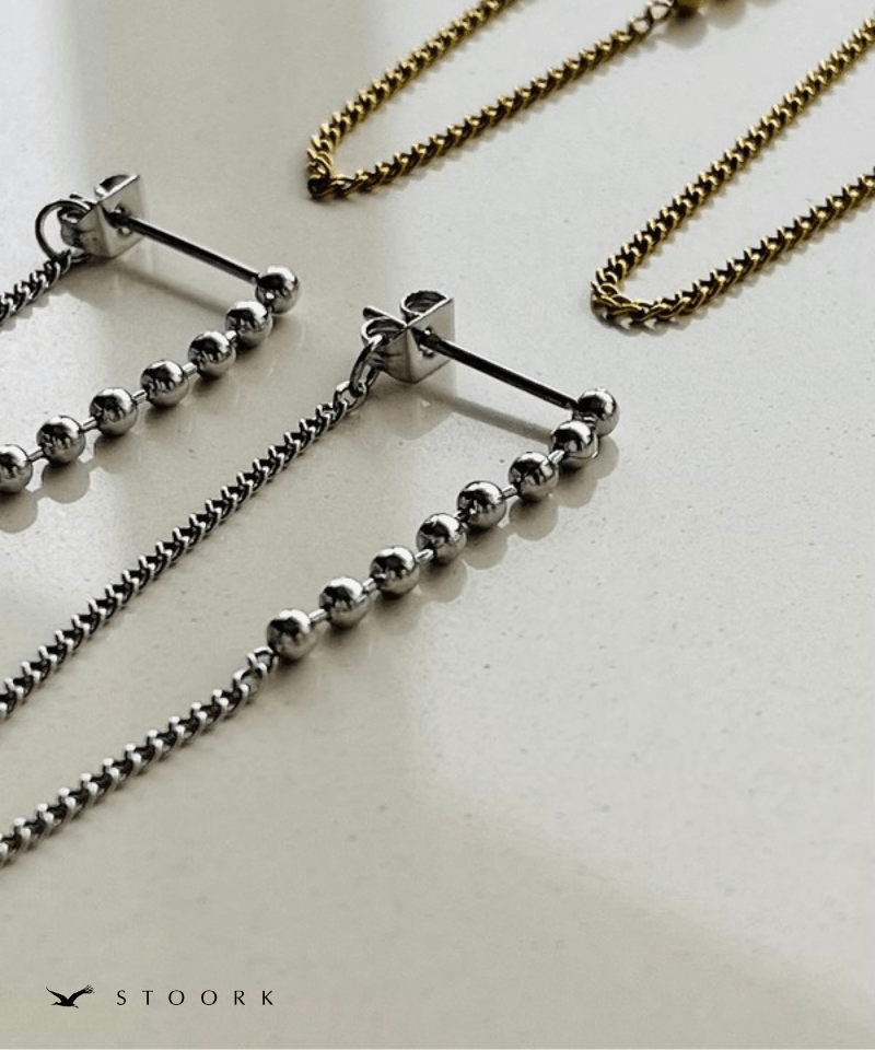 Ball Chain Drape Pierce - stoork