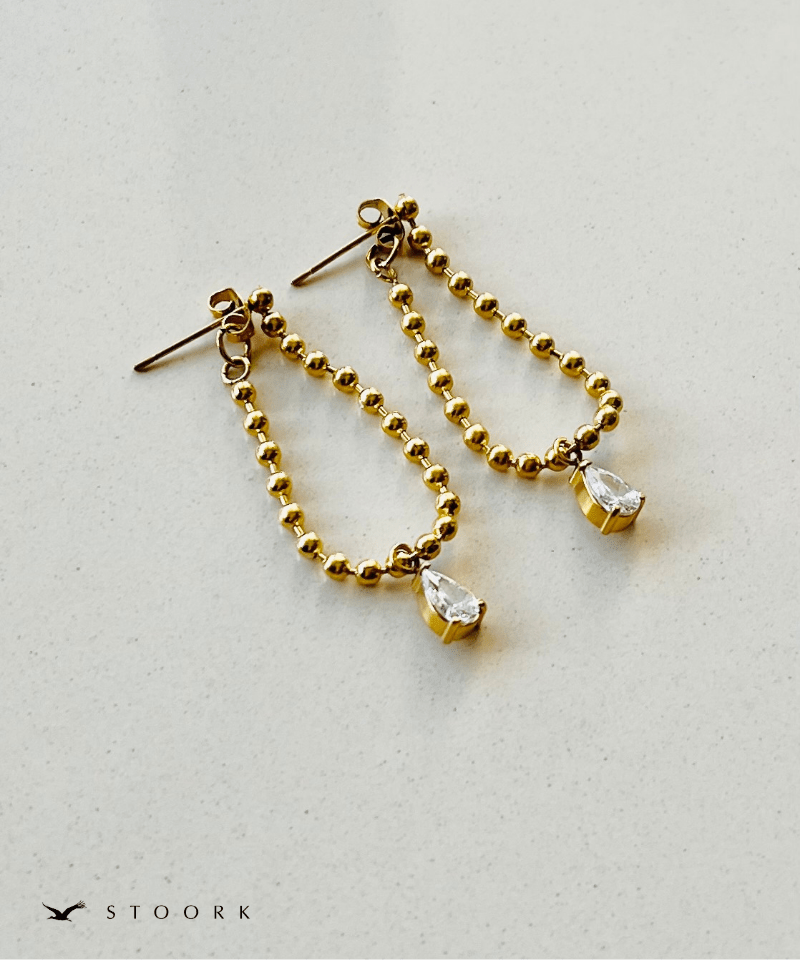 Ball Chain Drop Stone Pierce - stoork