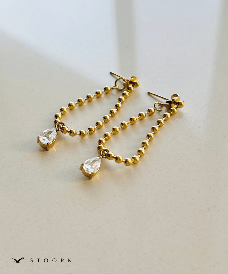Ball Chain Drop Stone Pierce - stoork