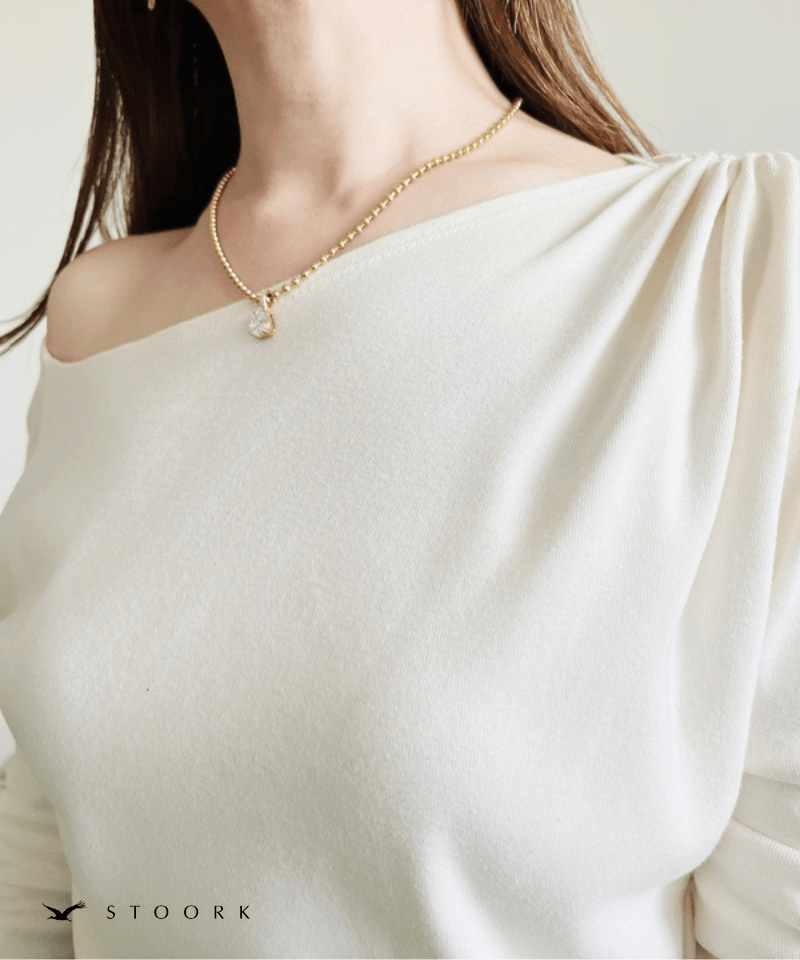 Ball Chain Stone Necklace - stoork