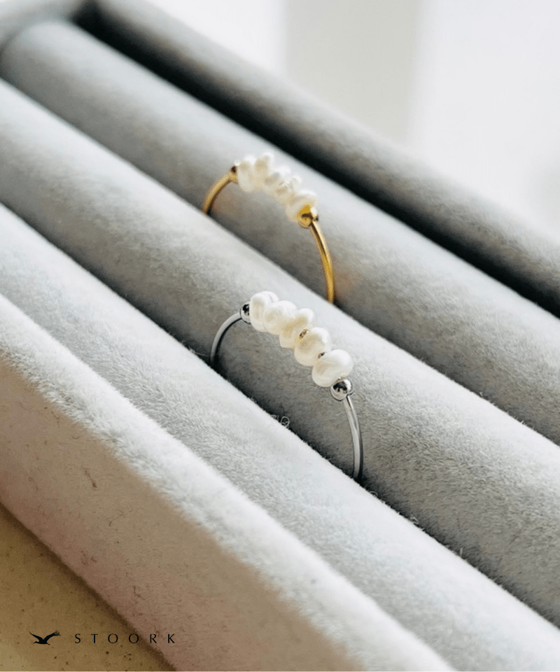 Bar Pearl Slim Ring - stoork
