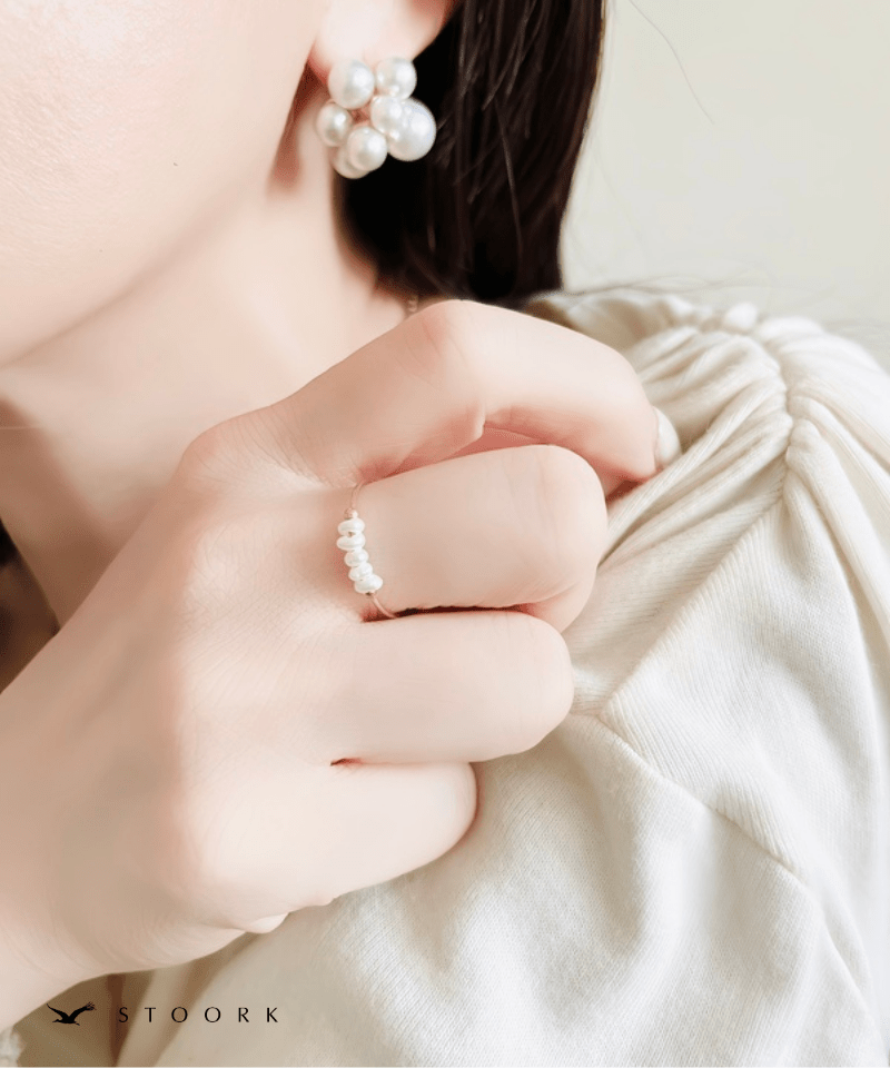 Bar Pearl Slim Ring - stoork