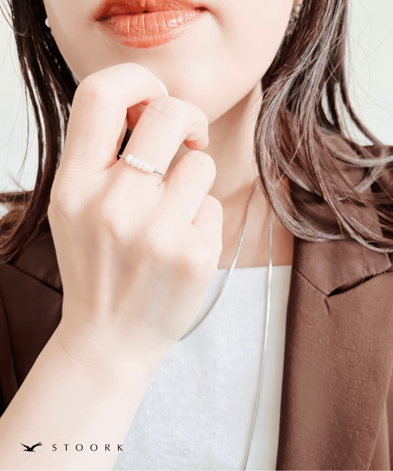 Bar Pearl Slim Ring - stoork