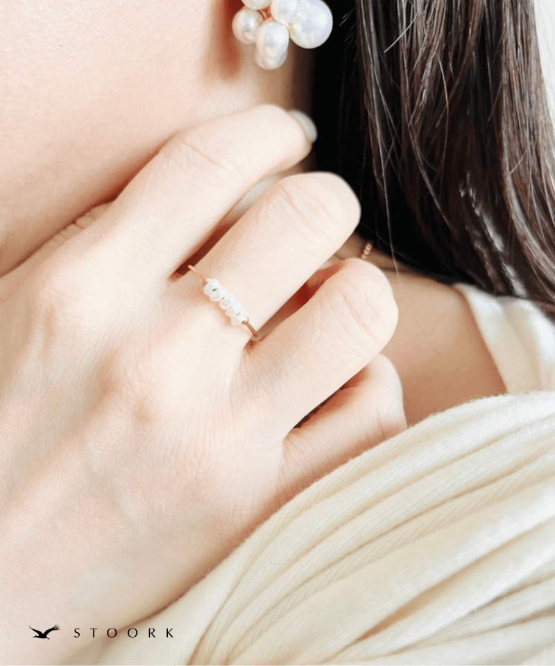 Bar Pearl Slim Ring - stoork