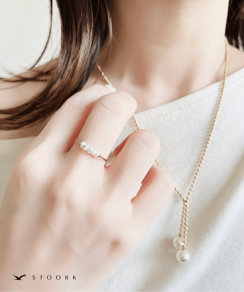 Bar Pearl Slim Ring - stoork
