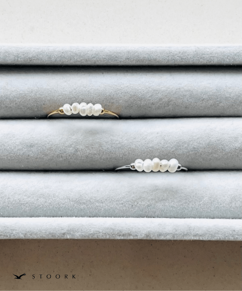 Bar Pearl Slim Ring - stoork
