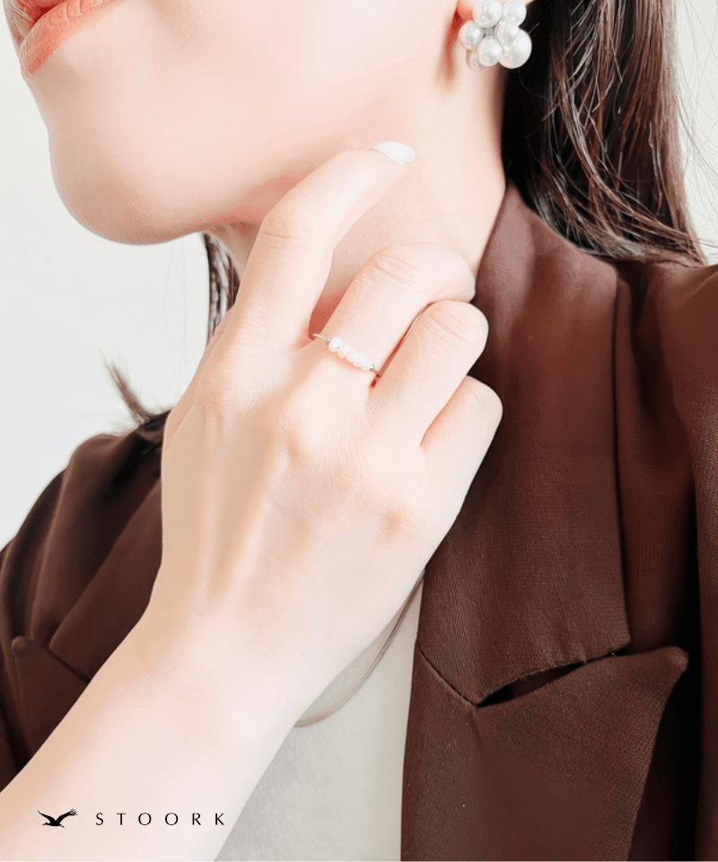 Bar Pearl Slim Ring - stoork