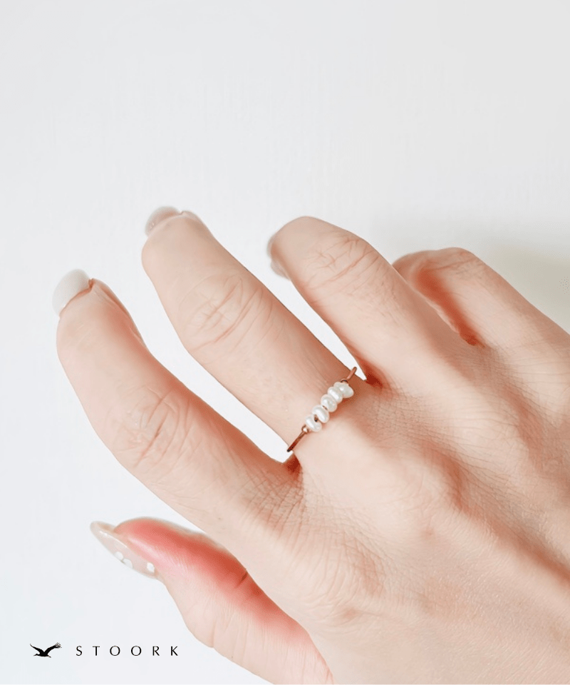 Bar Pearl Slim Ring - stoork