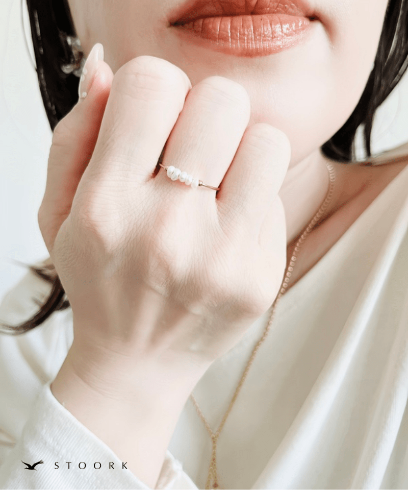Bar Pearl Slim Ring - stoork