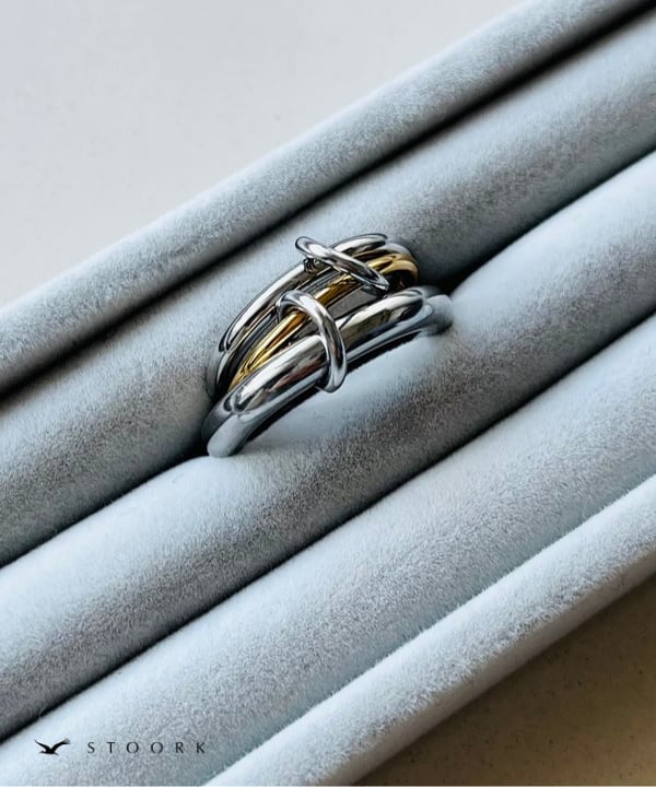 【再入荷】Bicolor Connected Ring - stoork
