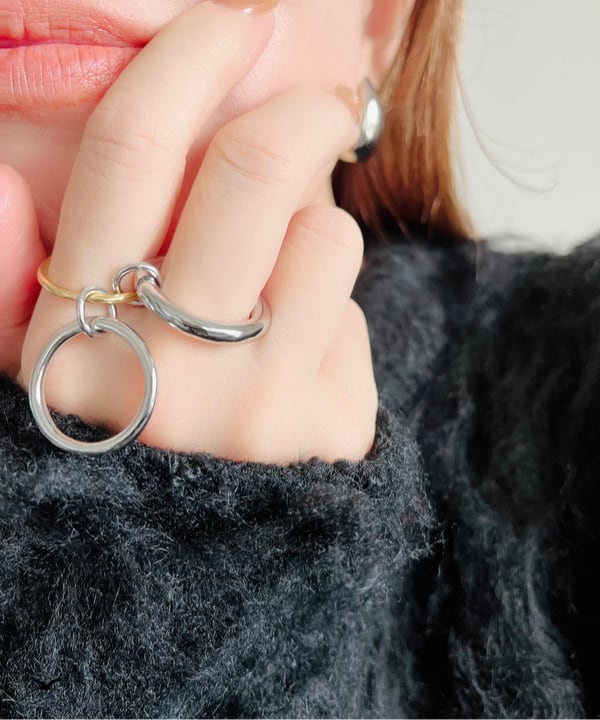 【再入荷】Bicolor Connected Ring - stoork