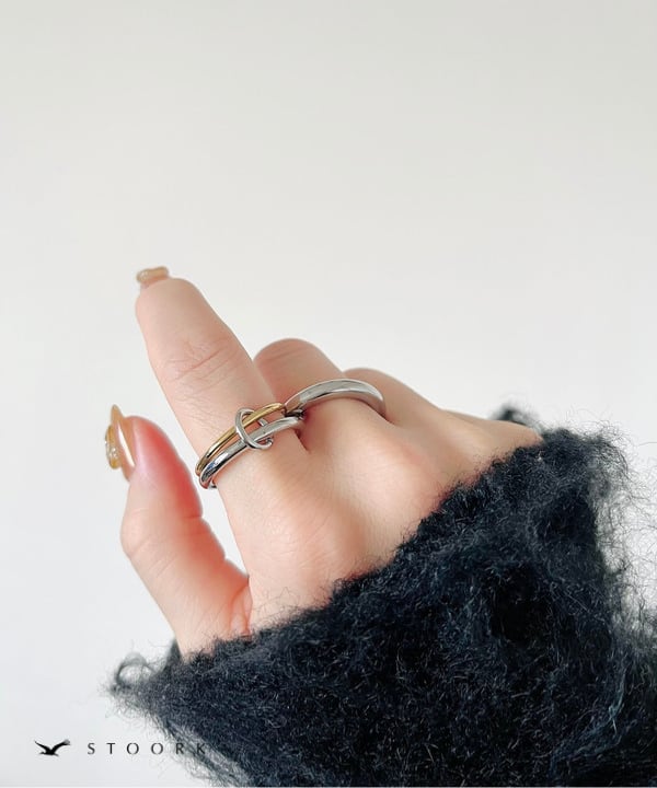 【再入荷】Bicolor Connected Ring - stoork