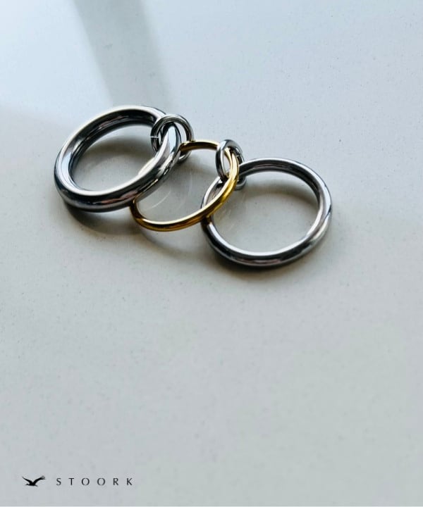 【再入荷】Bicolor Connected Ring - stoork
