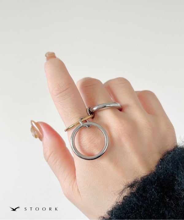 【再入荷】Bicolor Connected Ring - stoork