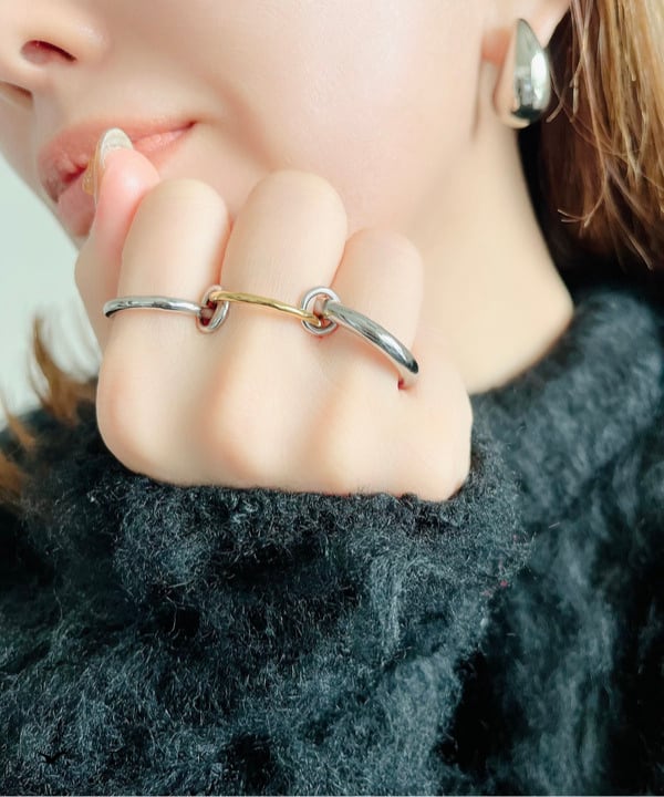 【再入荷】Bicolor Connected Ring - stoork