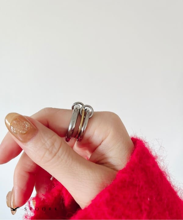 【再入荷】Bicolor Connected Ring - stoork