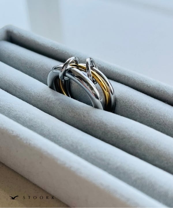 【再入荷】Bicolor Connected Ring - stoork