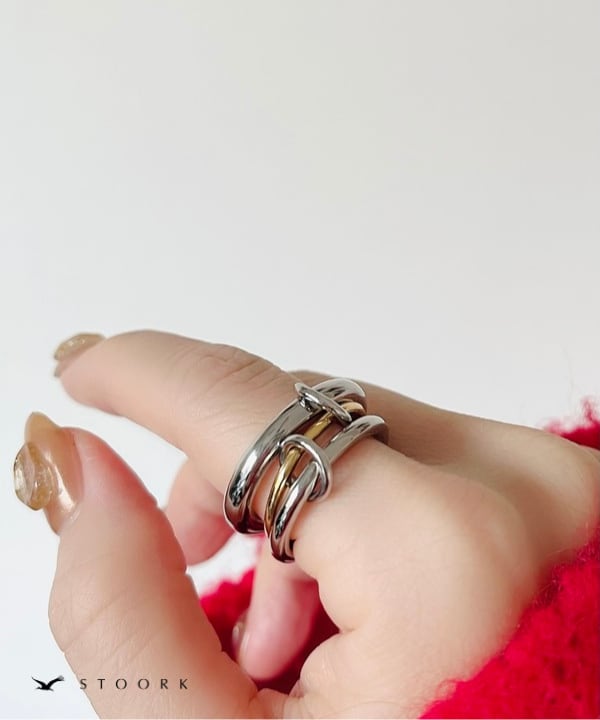 【再入荷】Bicolor Connected Ring - stoork