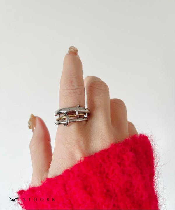 【再入荷】Bicolor Connected Ring - stoork