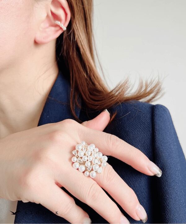 【再入荷】Volume Pearl Ring