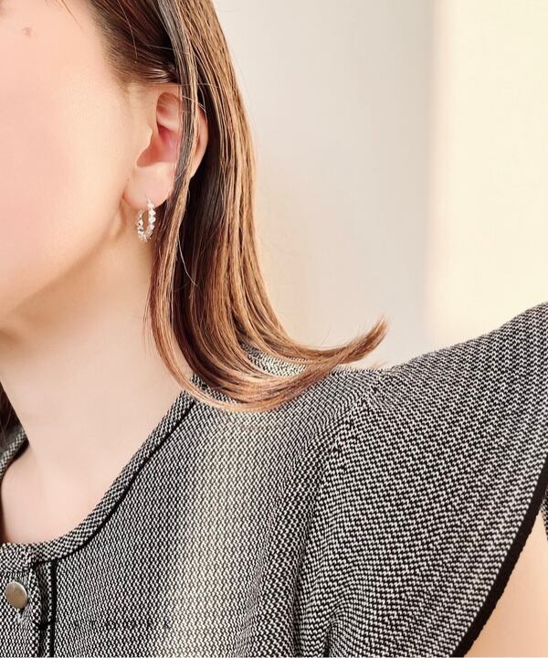 【再入荷】s925 Block Hoop Pierce