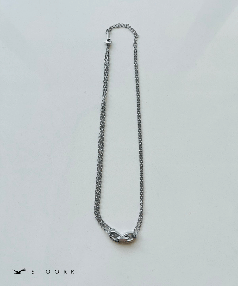 Chain Motif Double Necklace - stoork