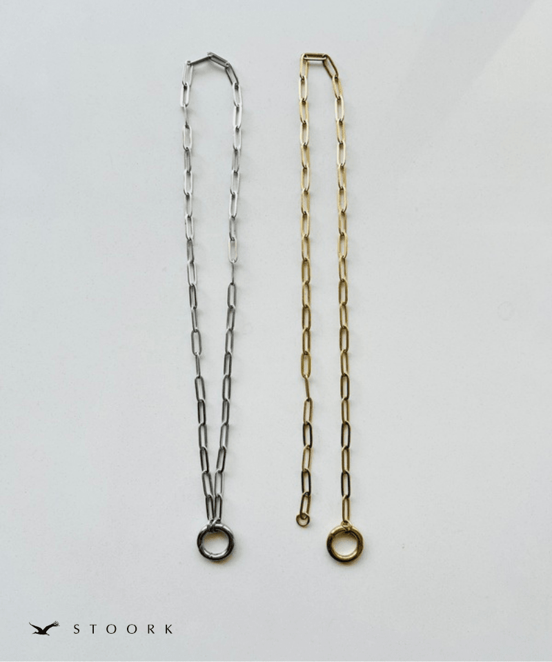 Circle Paperclip Chain Necklace - stoork